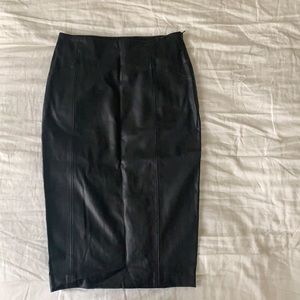 Zara black faux leather pencil skirt. Size XS.